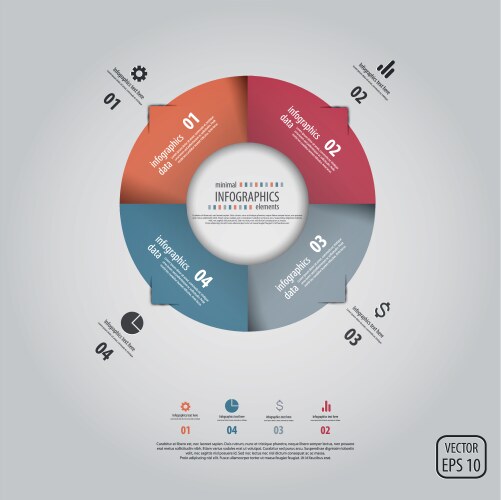 infographics design 3 vector image vector image