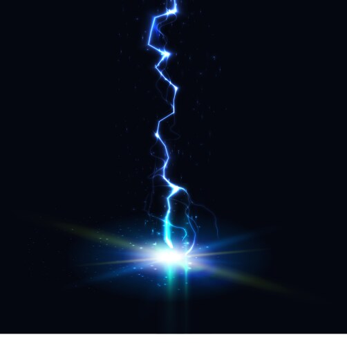 New realistic lightning sign Royalty Free Vector Image