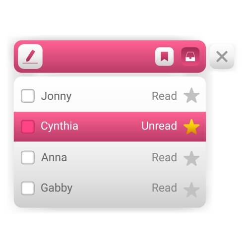 User interface pop up message chatting application vector image