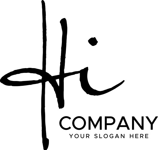 Handwritten signature logo for initial letter km – Royalty-Free Vector ...