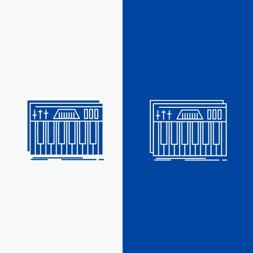 Controller keyboard keys midi sound line vector image