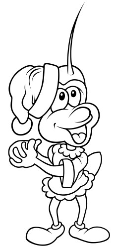 Ant santa claus Vector Image