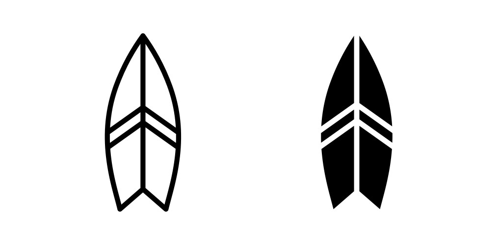 Surfer icon set Royalty Free Vector Image - VectorStock