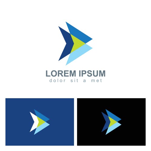 Arrow logistic logo transport Royalty Free Vector Image