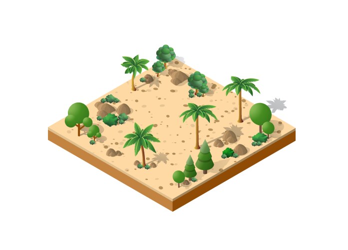 Isometric landscape scene Royalty Free Vector Image
