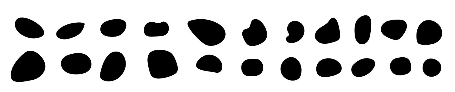 Random blob organic pattern spot shape amorphous vector image