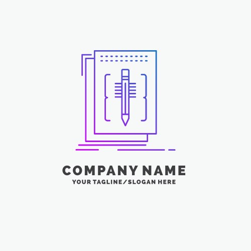 Code edit editor language program purple business vector image