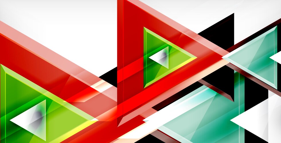 Dynamic triangle composition abstract background vector image