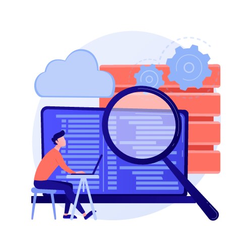 Qa tester concept metaphor vector image