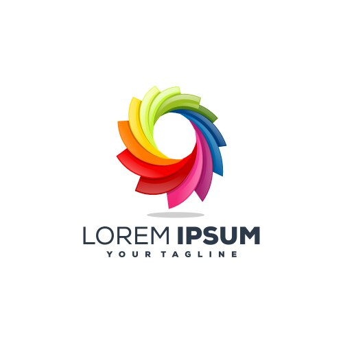 Awesome lamp gradient logo design Royalty Free Vector Image
