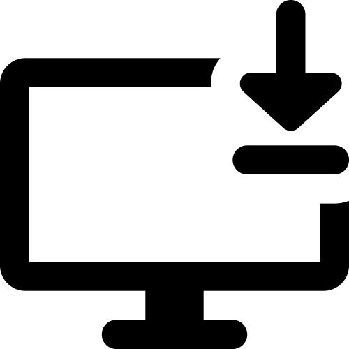 Fetching data from the desktop domain vector image