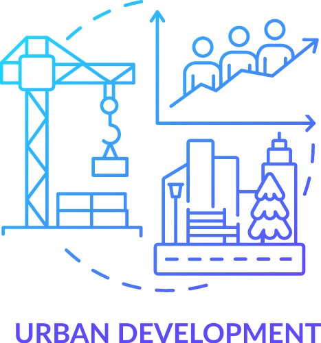 Advanced infrastructure blue gradient concept icon