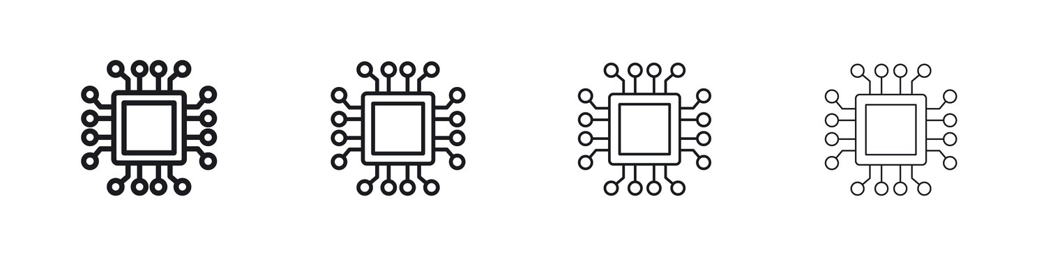 Computer Science Icon Set – Royalty-Free Vector | VectorStock
