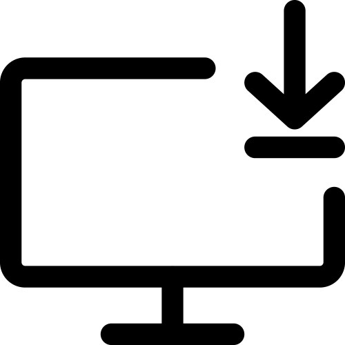 Fetching data from the desktop domain vector image