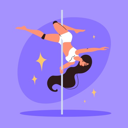 Christmas pole dancer Royalty Free Vector Image