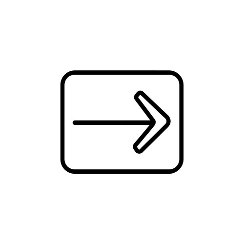 Triple pointer right rounded square button – Royalty-Free Vector ...