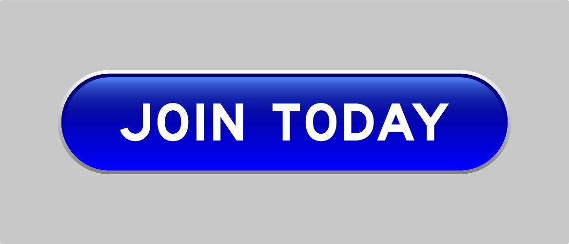 Blue color capsule shape button with word join vector image