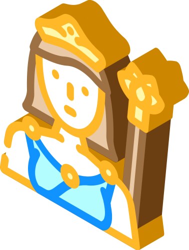 Hera greek god mythology isometric icon Vector Image