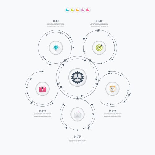 Infographic circular template Royalty Free Vector Image