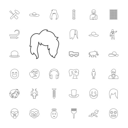 37 head icons (37002372) – Free Vector | VectorStock