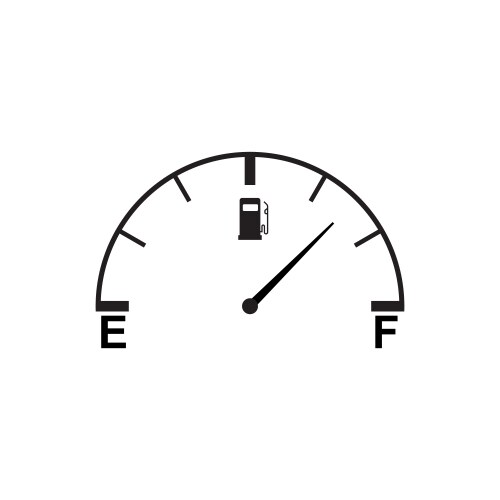 Full fuel gauge icon vector image