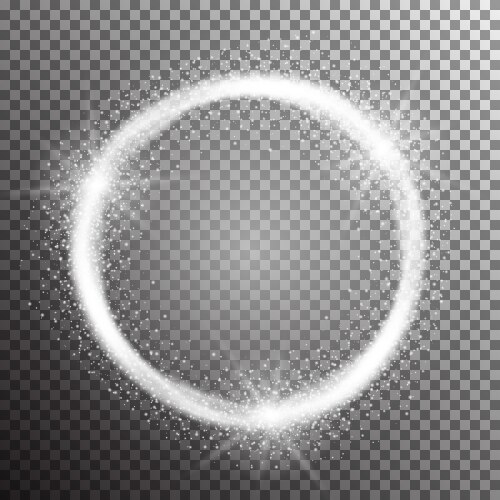 White transparent swirl light effect background Vector Image
