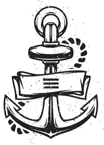 Vintage Nautical Anchor Vector Image