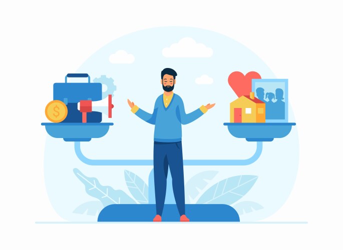 Work Life Balance Cartoon Vector Images (over 1,100)