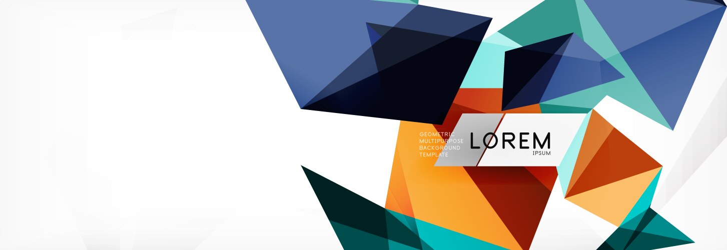 Mosaic triangular low poly style abstract vector image