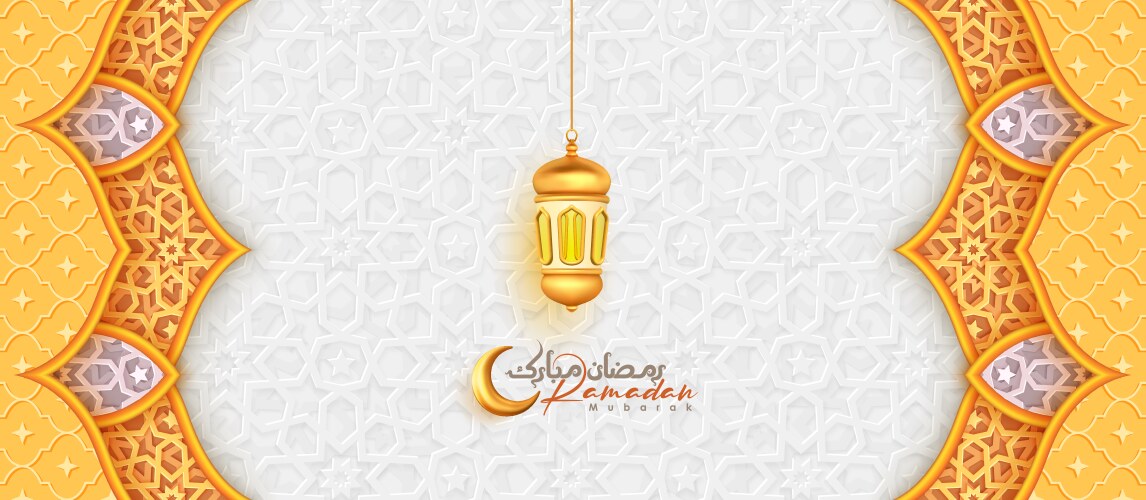 arabic islamic golden ornamental background vector image vector image