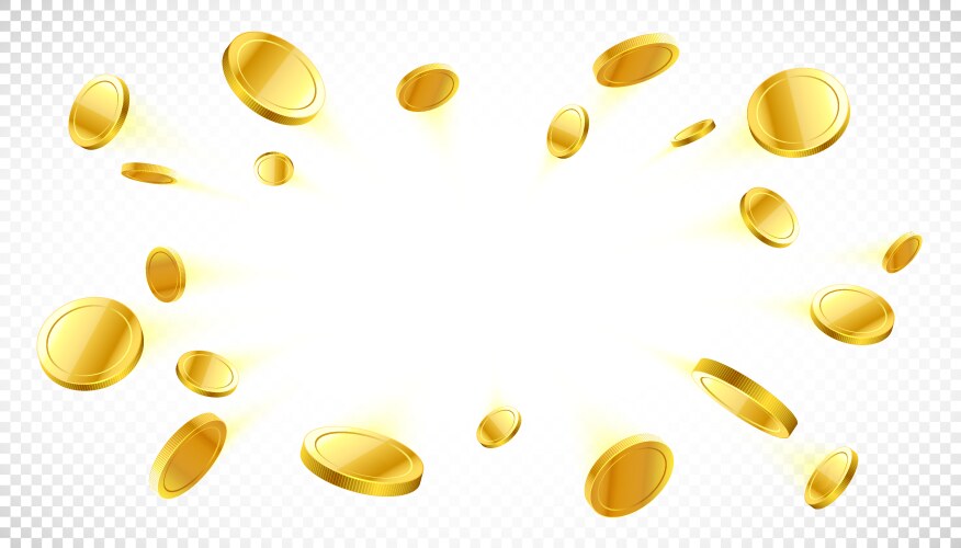 Explosion of Gold Coins Vector Images (over 4,500)