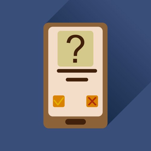 Flat web icon with long shadow mobile applications vector image