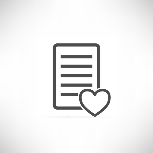 wish list icon heart vector image