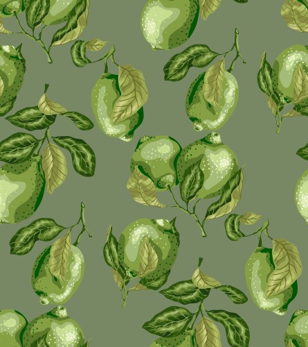 Seamless pattern of limes amd lemon fruits Vector Image