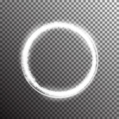 White transparent swirl light effect background Vector Image