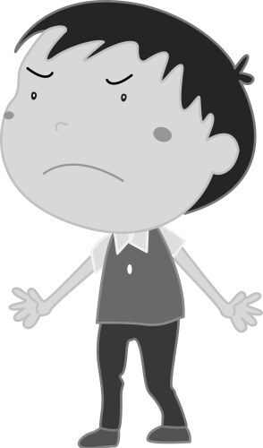 angry boy vector image