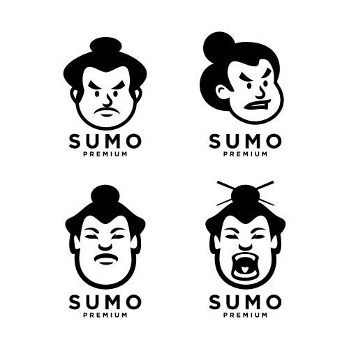 Sumo box logo design Royalty Free Vector Image