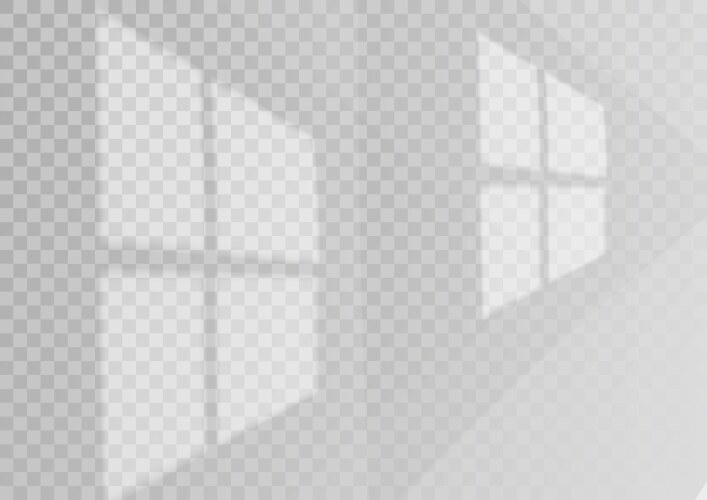 Transparent overlay window and blinds shadow Vector Image