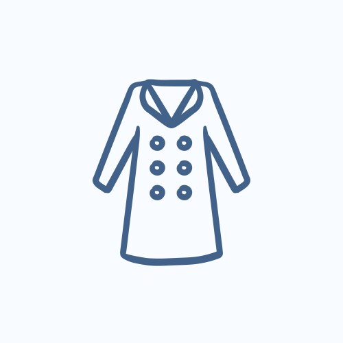 Coat sketch icon Vector Image