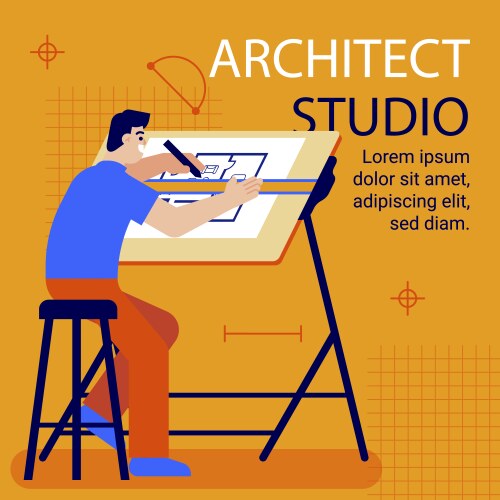 Minimal architecture project posts vektorbild