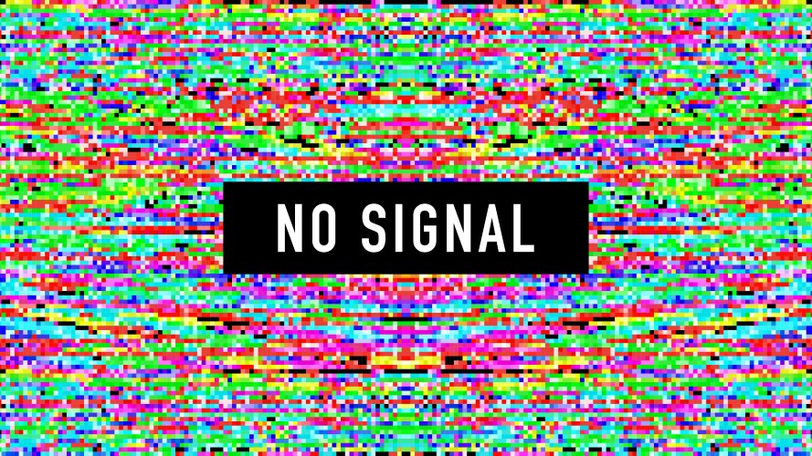 pixel art no signal glitch camera effect vector image