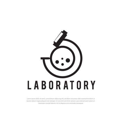 University science laboratory microscope template vector image