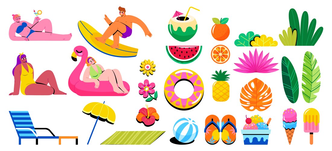 Vibrant Summer Fun Vector Image