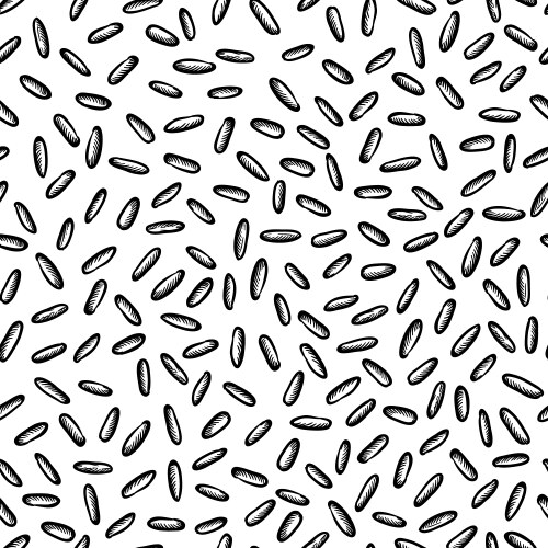 Rice seeds seamless pattern abstract food vector image