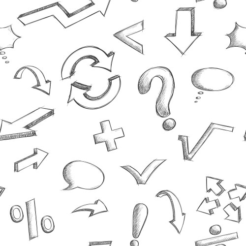 Math &amp; Punctuation Symbols - Seamless Pattern Vector Image