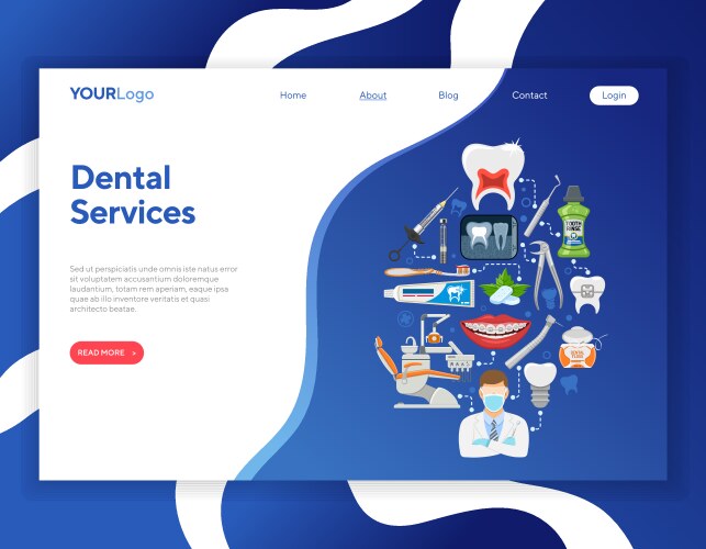 dental services infographics vector image