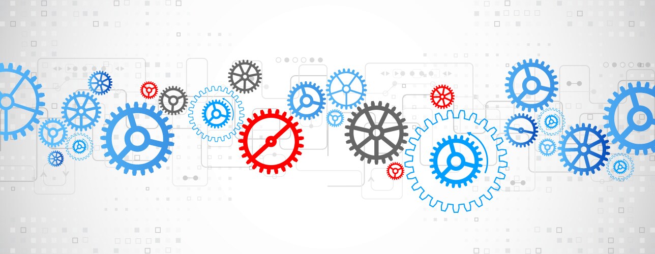 Abstract technological background with various Vector Image