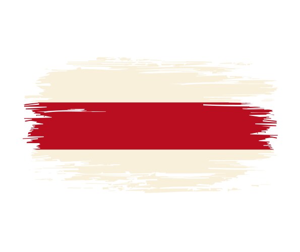 belarusian flag brush grunge background vector image