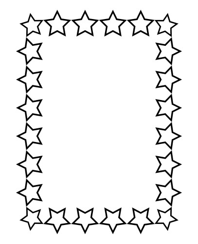 Black Rectangular Frame - A4 Template vector image