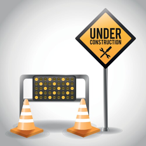 Flat about under construction design – Royalty-Free Vector | VectorStock